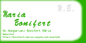 maria bonifert business card